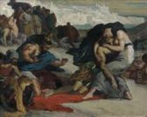 Scene De Massacre by Pierre-Cecile Puvis De Chavannes
