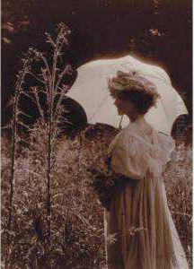 Woman With White Parasol by Constant Emile. Puyo