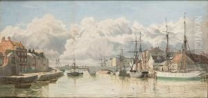 A Study In Weymouth Harbour, Dorset by William Pye