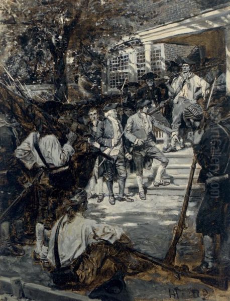 The Mob In Shay's Rebellion In Possession Of A Courthouse - view 1