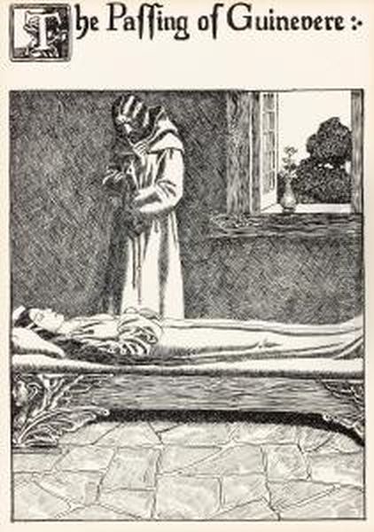 The Passing Of Guinevere, The Story Of The Grail And The Passingof Arthur Illustration - view 1
