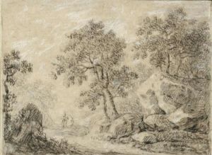 Cavalier Dans Un Paysage Boise
