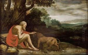 Saint Jerome Enpriere Dans Un Paysage by Jan Pynas