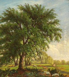 Landscapewith Cows In A Pasture by Robert Lorrdine Pyne