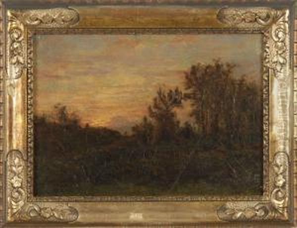 Mountain Sunset, Likely The Catskills - view 1