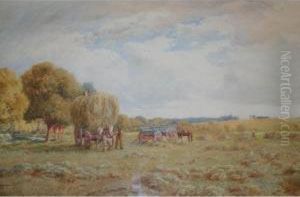 Carting Hay - A Showery Morning by Thomas Pyne