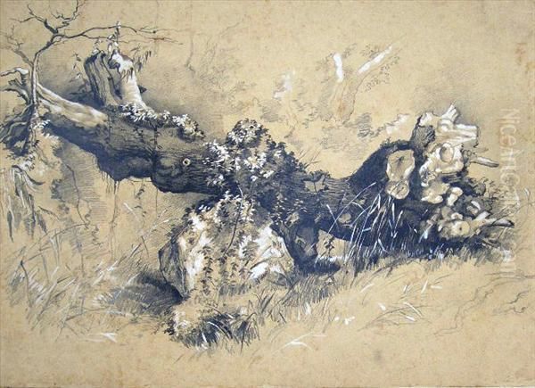 Figures By A Cottage - view 1