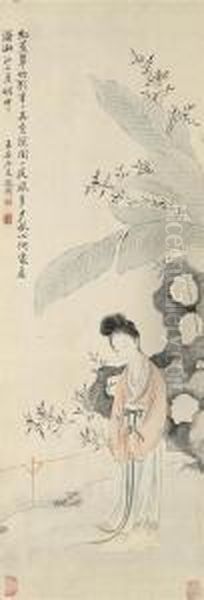 Lady In The Plantain Shade - view 1