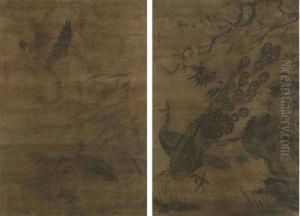 Peacock And Geese by Wang Qian