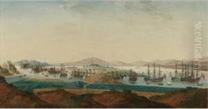 View Of Whampoa Anchorage, A Chinese Export Painting