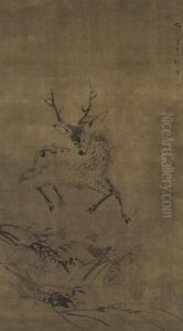 Deer by Gao Qipei