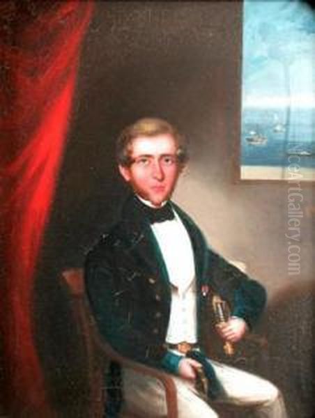 Francis Rawdon Chesney Seated In Uniform - view 1