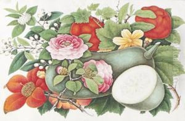 An Album Of Seven Botanical Studies Of Flowers - view 1