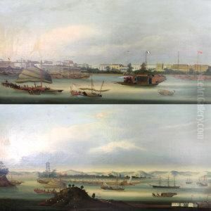 View Of Whampoa Anchorage And Thecanton Hongs