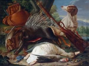 Jagdstillleben Mit Einem Stachelschwein by Martin Ferdinand Quadal