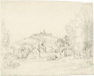 Ansicht Von Fiesole Bei Florenz by Domenico II Quaglio