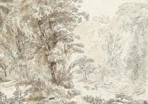 Zugeschrieben - Waldlandschaft Mit Bachlauf by Domenico II Quaglio