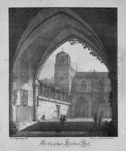 Gotischer Klosterhof by Domenico II Quaglio