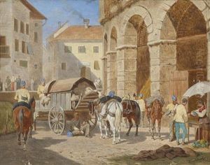 Soldiers Reposing by Franz Quaglio