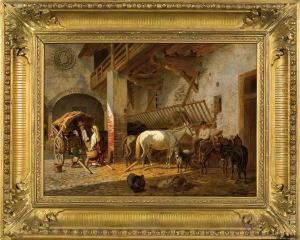 In The Stable by Franz Quaglio