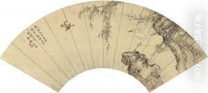 Crane And Swallows by Shen Quan