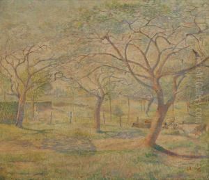 La Sortie Du Troupeau Au Printemps by Henry Quantin