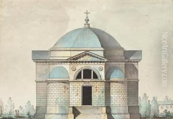 Elevation Of The Church Of The Cemetary Of Kazan, Tsarskoye Selo - view 1