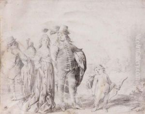 Promeneurs Guides Par L'amour by Pieter Jansz. Quast