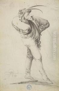 Karikatur Eines Tanzendenmannes by Pieter Jansz. Quast
