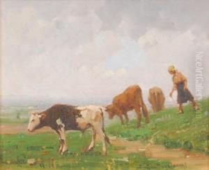Armenti Al Pascolo by Domenico Quattrociocchi