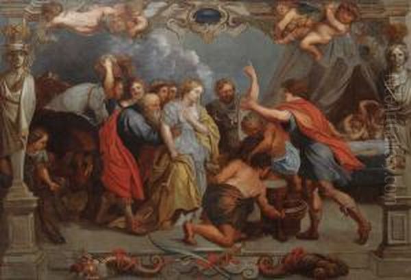 Teruggave Van Briseis Aan Achillesnadat Ze Werd Ontvoerd Door Agamemnon - view 1
