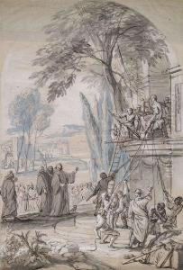 Positioning Of A Statue by Jan Erasmus Ceder Quellinus