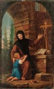 Bozzetto Preparatorio Del Dipinto "s. Marina Vergine" Ubicato In Venezia Nella Chiesa Di S. Maria Formosa