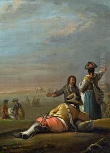 Rastende Soldaten by August Querfurt
