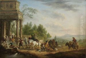 Ruckkehr Von Der Jagd. by August Querfurt