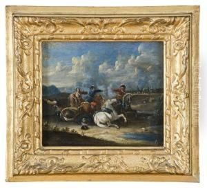 Battaglia Tra Cavalieri by August Querfurt