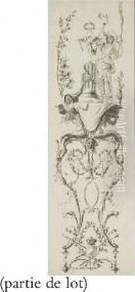 Frise Decorative Surmontee De La Renommee - view 1