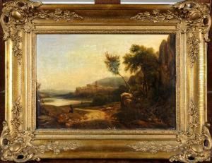 Paysage Anime, En Italie. by Joseph Quinaux