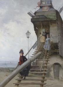Au Moulin De La Galette by Paul Francois Quinsac
