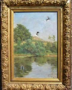 Bord De Riviere by Lucien Charles Justin Quintard