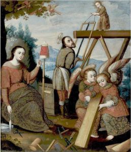 The Holy Family In Nazareth by Diego Quispe Tito