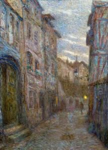 Nachtliche Gasse by Rudolf Quittner