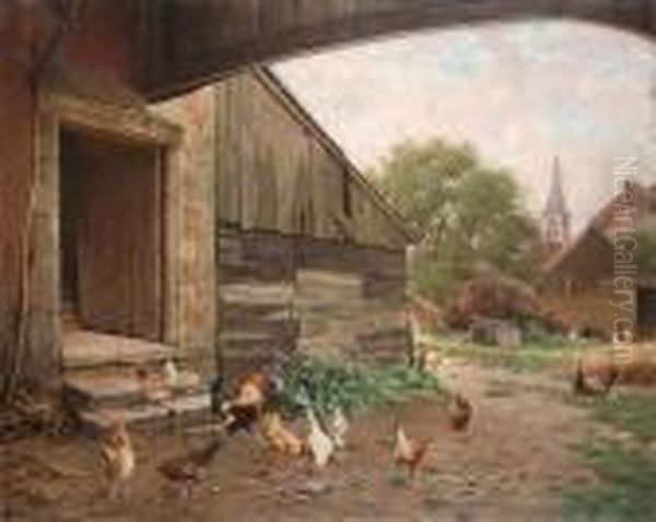 Cock And Chickens - view 1