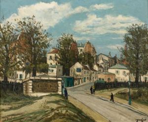 L'entree Du Village by Alphonse Leon Quizet