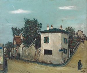 Angle De Rue A Montmartre by Alphonse Leon Quizet