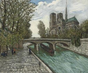 La Cathedrale De Notre Dame by Alphonse Leon Quizet