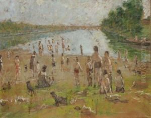 Baignade Au Grand Canal by Ernest Quost