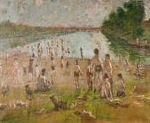 La Baignade Au Grand Canal by Ernest Quost