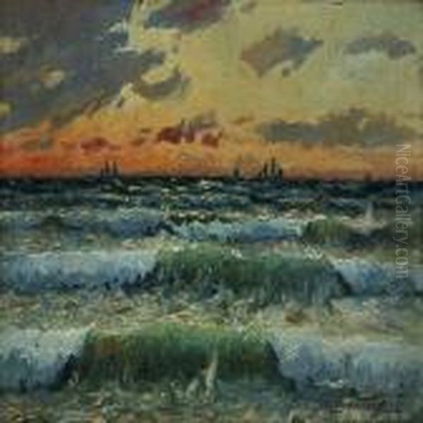 Breakers At Sunset - view 1