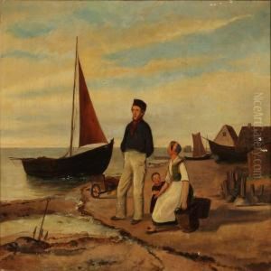 Kystparti Fra Taarbaek by Peter Johann Raadsig